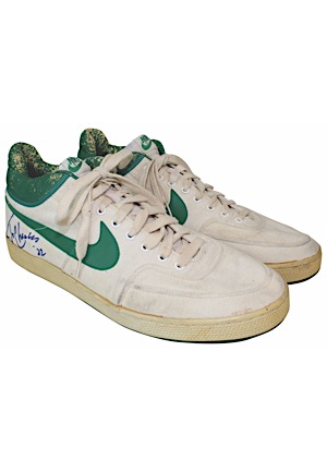 1980s Tom Chambers Seattle SuperSonics Game-Used & Dual-Autographed Sneakers (JSA)