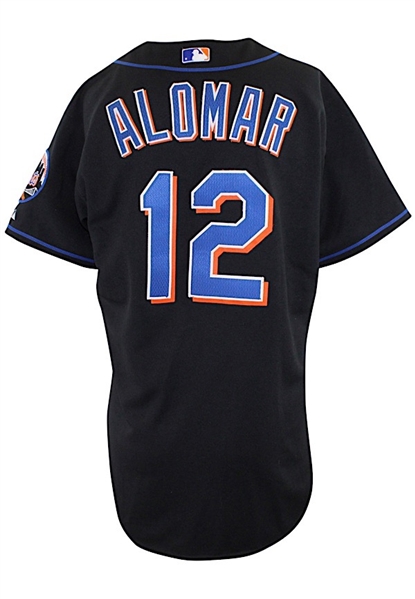 2003 Roberto Alomar New York Mets Game-Used Black Alternate Jersey