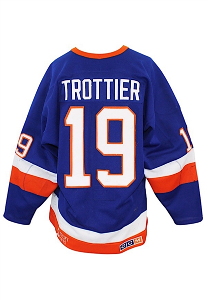 Circa 1985 Bryan Trottier New York Islanders Game-Used Jersey (Great Use • Lelands Documentation)