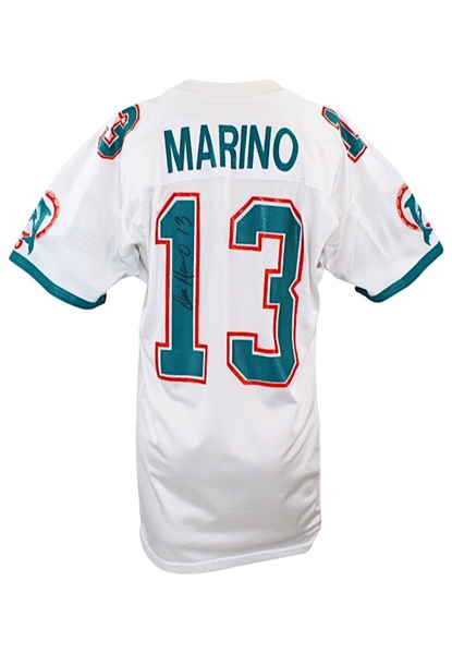 1989 Dan Marino Miami Dolphins Game-Used & Autographed White Jersey (JSA)