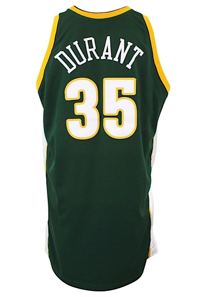 2007-08 Kevin Durant Rookie Seattle Sonics Game-Used Road Jersey (RoY Season)