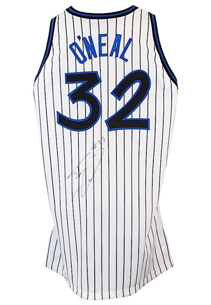 1994-95 Shaquille ONeal Orlando Magic Game-Used & Autographed Home Jersey (Full JSA)