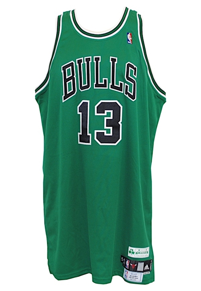 2009-10 Joakim Noah Chicago Bulls Game-Issued "St. Patricks Day" Road Jersey (NBA LOA)