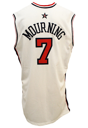 2000 Alonzo Mourning Team USA Olympic Game-Used White Jersey