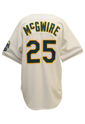 1993 Mark McGwire Oakland As Game-Used Home Jersey