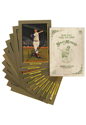 1987-93 Perez-Steele Hall of Fame "Great Moments" LE Autographed Baseball Cards (31)(JSA)