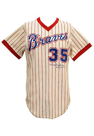 1979 Phil Niekro Atlanta Braves Game-Used & Dual-Signed Home Uniform (2)(Full JSA • Graded 10)
