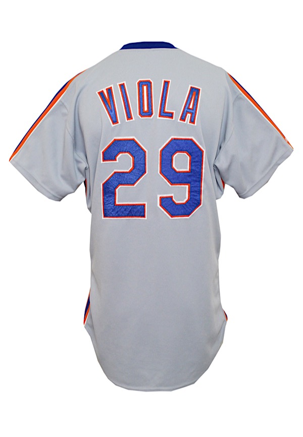 Lot Detail - 1990 Frank Viola New York Mets Game-Used Road Jersey  (Photo-Matched • Graded 10)