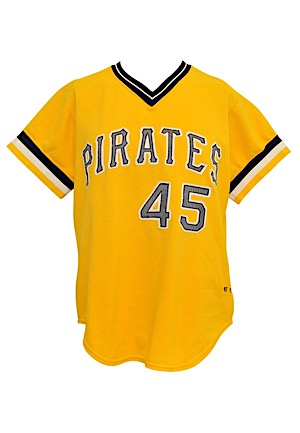 Late 1970s John Candelaria Pittsburgh Pirates Game-Used Yellow Alternate Jersey (Graded 8)
