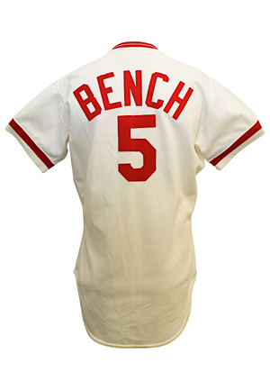 1978 Johnny Bench Cincinnati Reds Game-Used Home Jersey