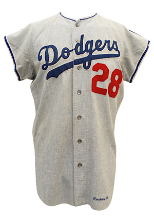 1971 Wes Parker Los Angeles Dodgers Game-Used Road Jersey