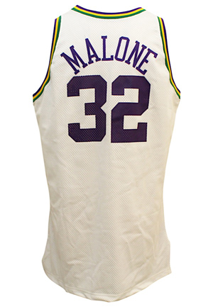 1994-95 Karl Malone Utah Jazz Game-Used Home Jersey