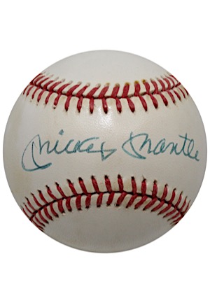 Mickey Mantle Single-Signed OAL Baseball (JSA)
