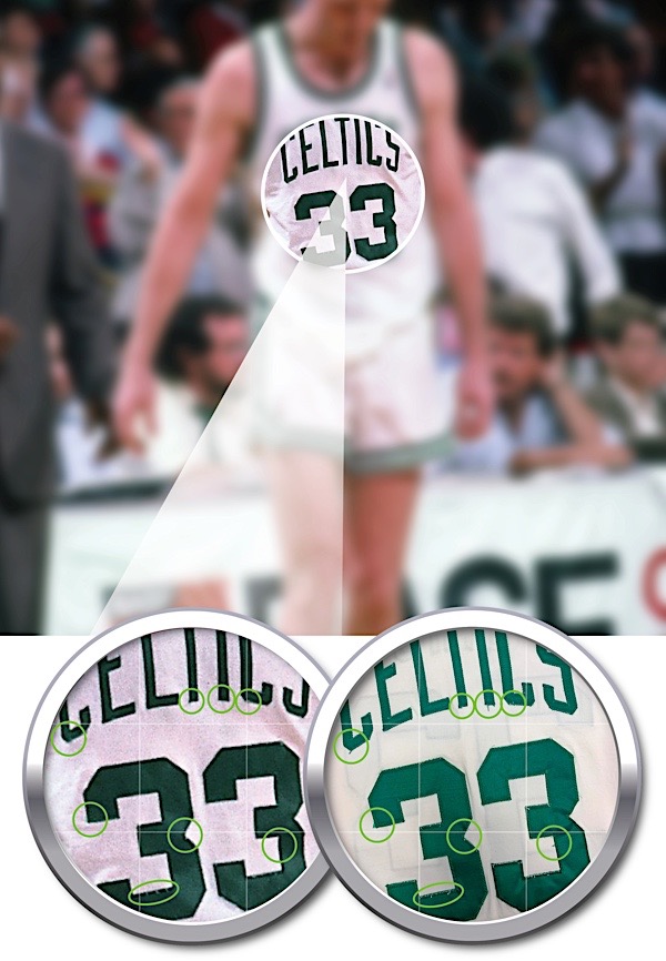 Lot Detail - 1989-90 LARRY BIRD BOSTON CELTICS GAME WORN HOME UNIFORM WITH  SPECIAL MEMORIAL BAND - MEARS A10