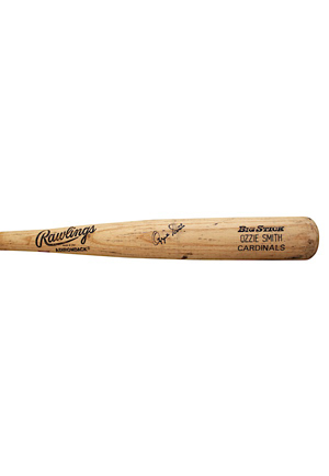 1994 Ozzie Smith St. Louis Cardinals Game-Used & Autographed Bat (JSA • PSA/DNA GU8.5)