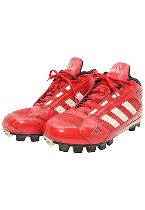 Early 2000s Jason Isringhausen St. Louis Cardinals Game-Used & Dual-Autographed Cleats (JSA)