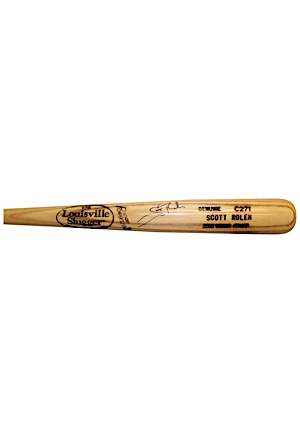2005 Scott Rolen Autographed Player Model "World Series" Bat (JSA)