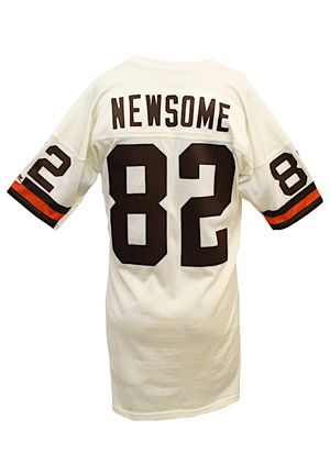 Mid 1980s Ozzie Newsome Cleveland Browns Game-Used White Jersey