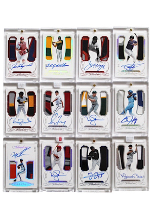 Large Grouping Of Baseball Autographed & Game-Used Jersey Cards Including Rivera, Pujols, Gooden, Deion & Many More (22)(JSA)