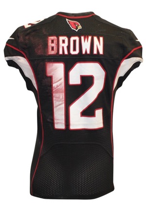 2015 John Brown Arizona Cardinals Game-Used Black Alternate Jersey (PSA/DNA • Unwashed)