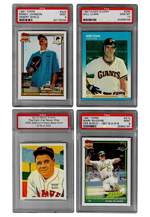 Grouping Of Baseball Cards Including Bo Jackson Rookie GEM MT 10 & Others (6)