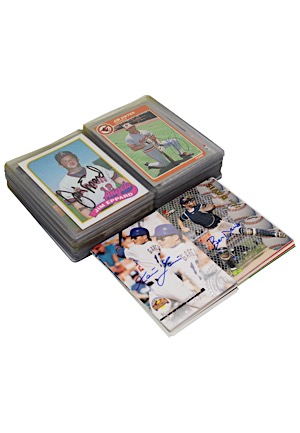 Large Grouping Of Autographed Baseball Cards Including Multiple Vladimir Guerrero (52)(JSA)
