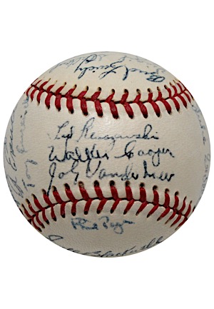 1949 Cincinnati Reds Team-Signed Mini Baseball (JSA)