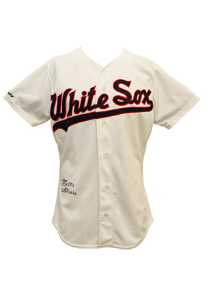 1990 Minnie Minoso Chicago White Sox Old Timers Day Worn & Autographed Home Uniform & Cap (3)(JSA)
