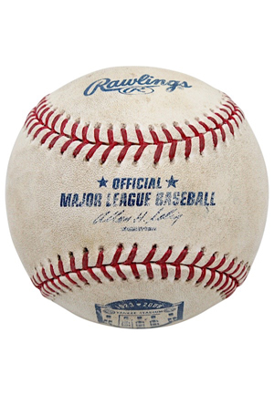 2008 Alex Rodriguez New York Yankees Game-Used Last Yankee Stadium Home Run Baseball (Consignor LOA)