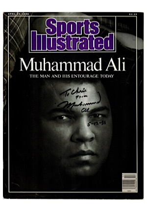 1988 Muhammad Ali Autographed & Inscribed Sports Illustrated Program (JSA)