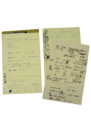 Thurman Munson Last Found Handwritten Documents Found On Desk (JSA)