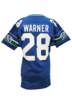 1985 Curt Warner Seattle Seahawks Game-Used & Autographed Jersey (Full JSA • Graded 9+)