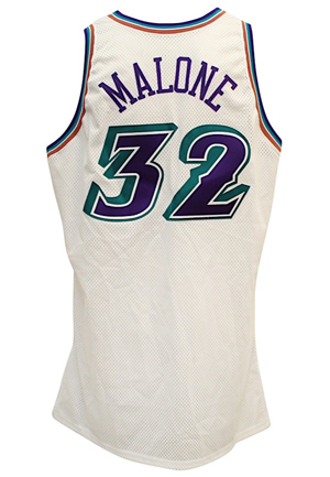 1997-98 Karl Malone Utah Jazz Game-Used Jersey (Patched & Prepped For NBA Finals)