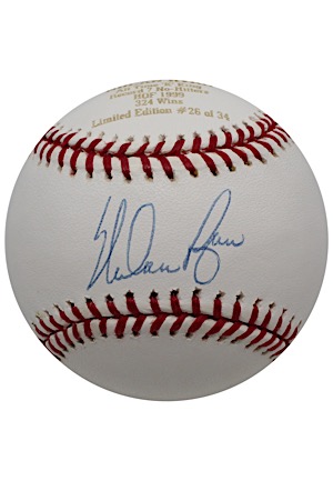Nolan Ryan Single-Signed OML LE Stat Baseball (JSA • MLB Authenticated • Ryan Hologram)