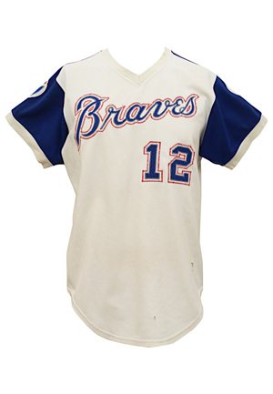 1973 Dusty Baker Atlanta Braves Game-Used Home Jersey (Graded A9 • Apparent Photo-Match)