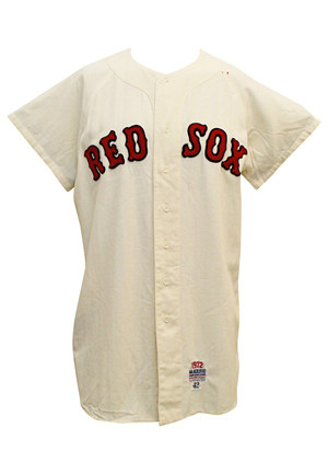 1972 Cecil Cooper Boston Red Sox Game-Used Rookie Home Flannel Jersey (Last Year Of Flannels)