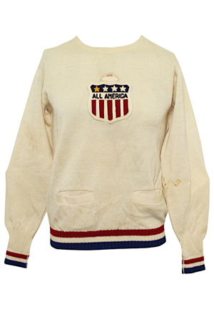 1943 Otto Graham Player-Worn All American College Football Sweater (Graham LOA • Great Condition)