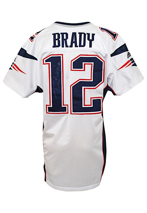 2000 Tom Brady New England Patriots Bench-Worn & Autographed Rookie Jersey (Full JSA)