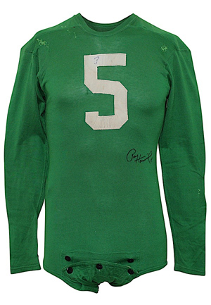 1956 Paul Hornung Notre Dame Fighting Irish Game-Used & Autographed Jersey (Full JSA • Repairs • Heisman Season • Graded 10)