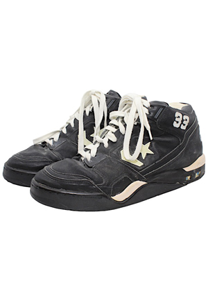 Circa 1990 Larry Bird Boston Celtics Game-Used & Autographed Sneakers (JSA)