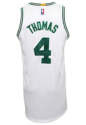 2016-17 Isaiah Thomas Boston Celtics Game-Used & Autographed Uniform (2)(JSA • Fanatics & Thomas LOA)