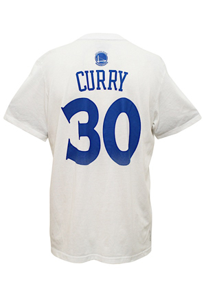 2015 Stephen Curry Golden State Warriors Player-Worn NBA Finals Shooting Shirt (MVP & Championship Season • Sourced From The Locker Room)
