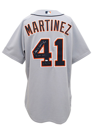 2016 Victor Martinez Detroit Tigers Game-Used & Autographed Road Jersey (JSA • MLB Authenticated)