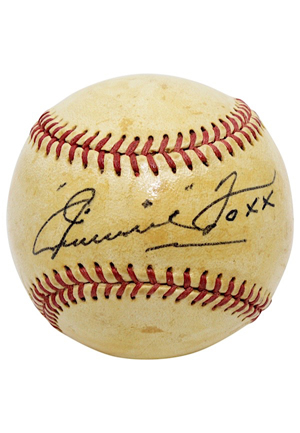 High Grade Jimmie Foxx Single-Signed Baseball (PSA/DNA NM7)