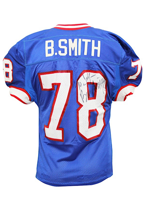 1997 Bruce Smith Buffalo Bills Game-Used & Autographed Jersey (JSA • Photo-Matched To Multiple Games • Graded 10)