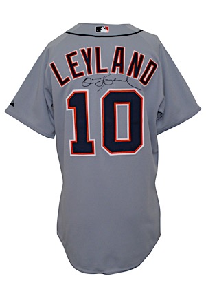 2006 Jim Leyland Detroit Tigers Manager-Worn & Autographed Road Jersey (JSA • World Series Season)