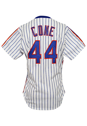 1989 David Cone New York Mets Game-Used Home Jersey