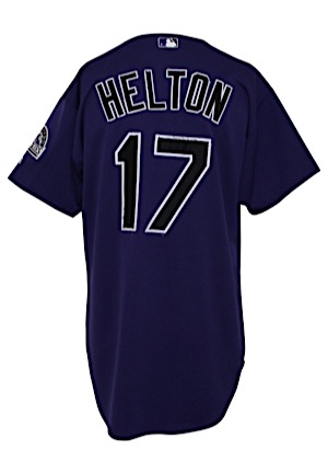 Early 2000s Todd Helton Colorado Rockies Game-Used Purple Alternate Jersey