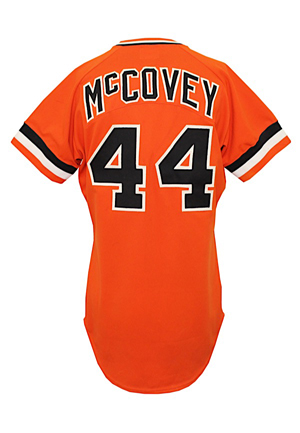 1978 Willie McCovey San Francisco Giants Game-Used Orange Jersey (Apparent Match To His Actual 500 Home Run At Bat • Graded 10)