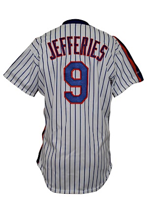 1990 Gregg Jefferies New York Mets Game-Used & Autographed Home Jersey (JSA)